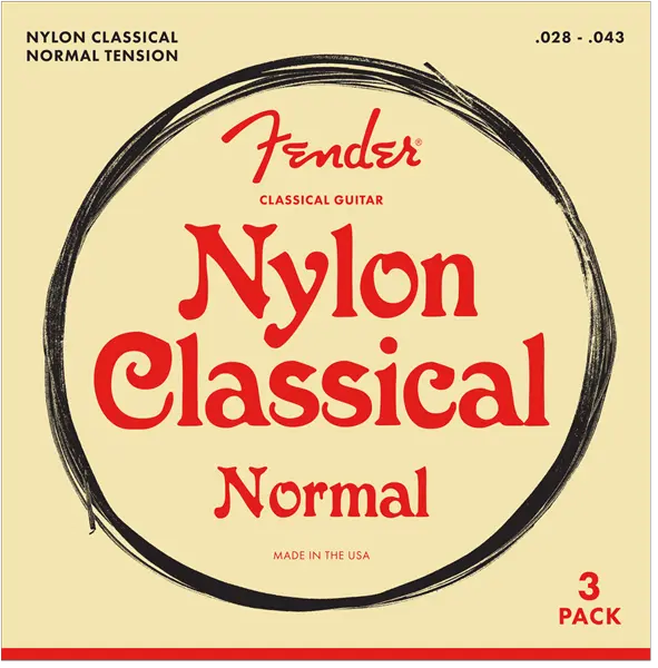 ENCORDADURA GUITARRA ACUSTICA FENDER NYLON BLANCO PLATEADO .028-.043 PACK 3 JGO
