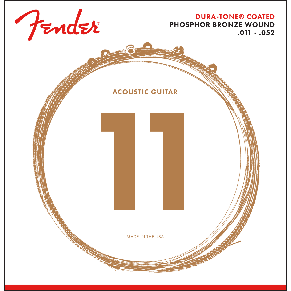 ENCORDAURA GUITARRA FENDER DURA TONE .011-.052 BRONZE
