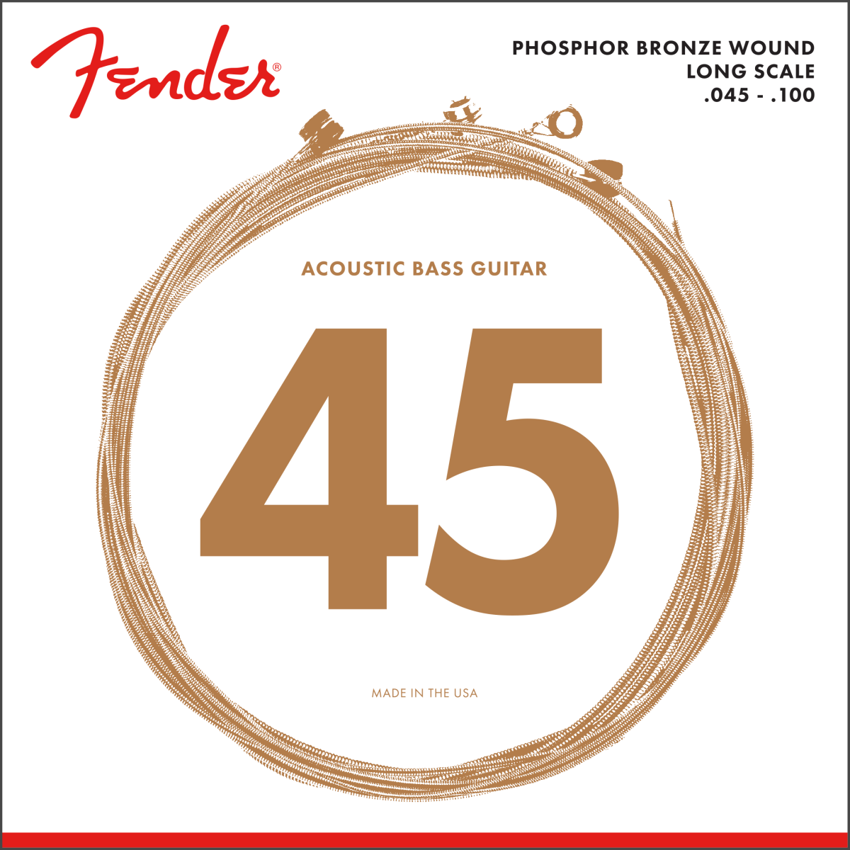 ENCORDADURA BAJO ELECTROACUSTICO FENDER BRONZE LS 8060 .45-.100