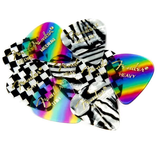 PUA FENDER ZEBRA CELLULOID 351 SHAPE THIN