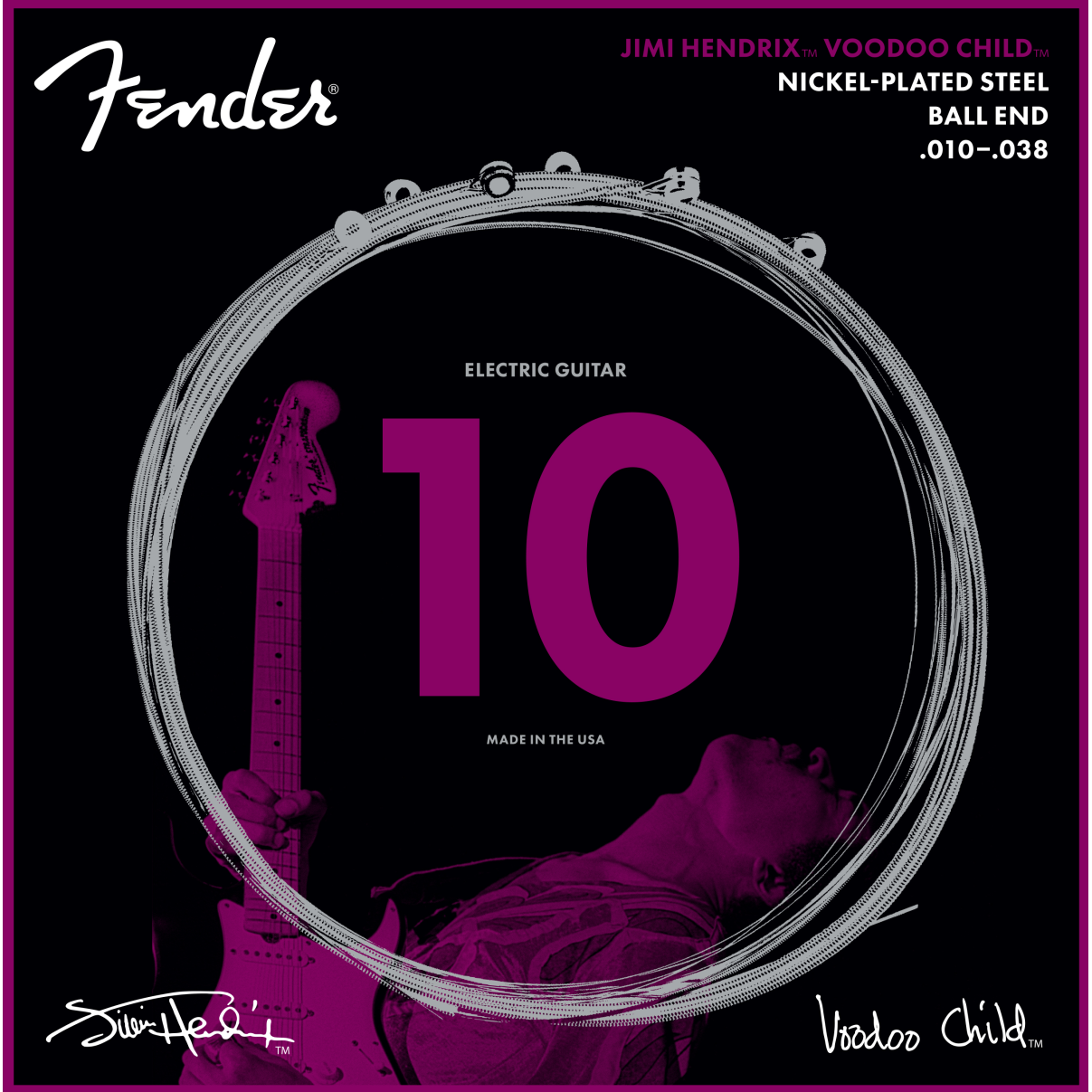ENCORDADURA GUITARRA ELECTRICA FENDER JIMI HENDRIX VOOODOOO CHILD .010-.038