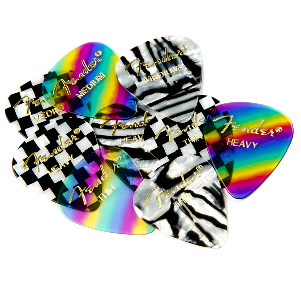 PUA FENDER ZEBRA CELLULOID 351 SHAPE THIN