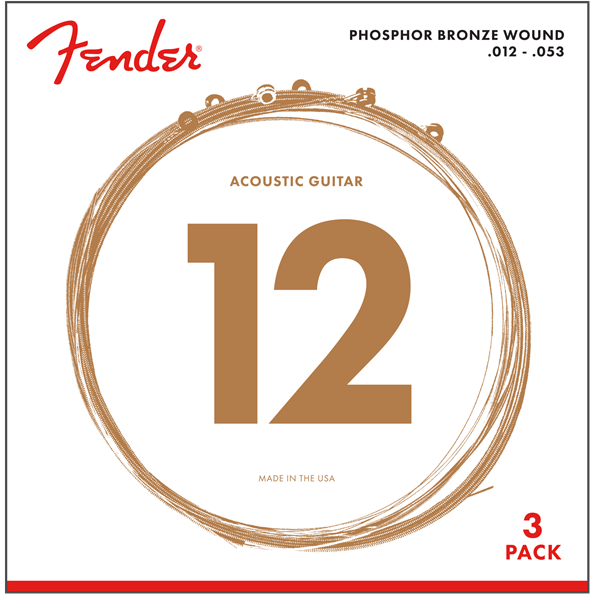 ENCORDADURA GUITARRA EA FENDER C/U PHOSPHOR BRONZE WOUND .012- .053