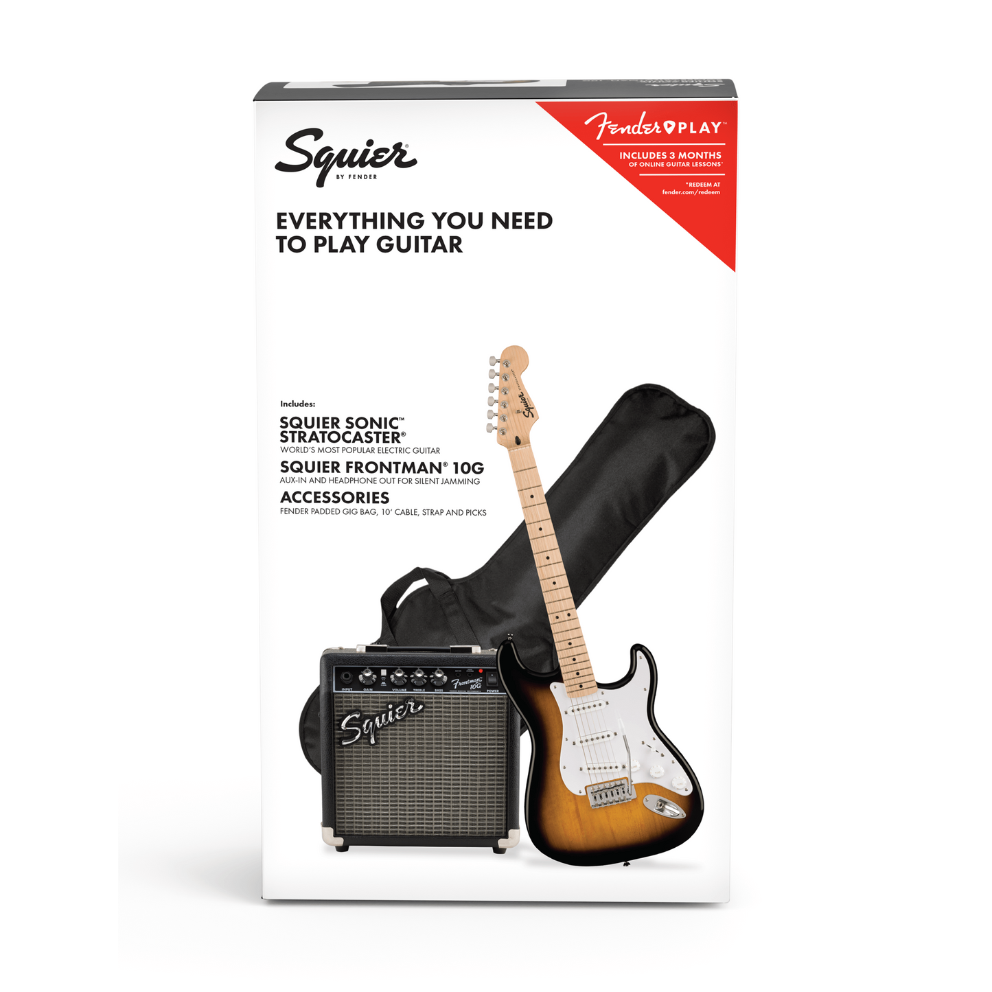 GUITARRA ELECTRICA FENDER SQUIER SONIC STRATOCASTER PACK SOMBREADA