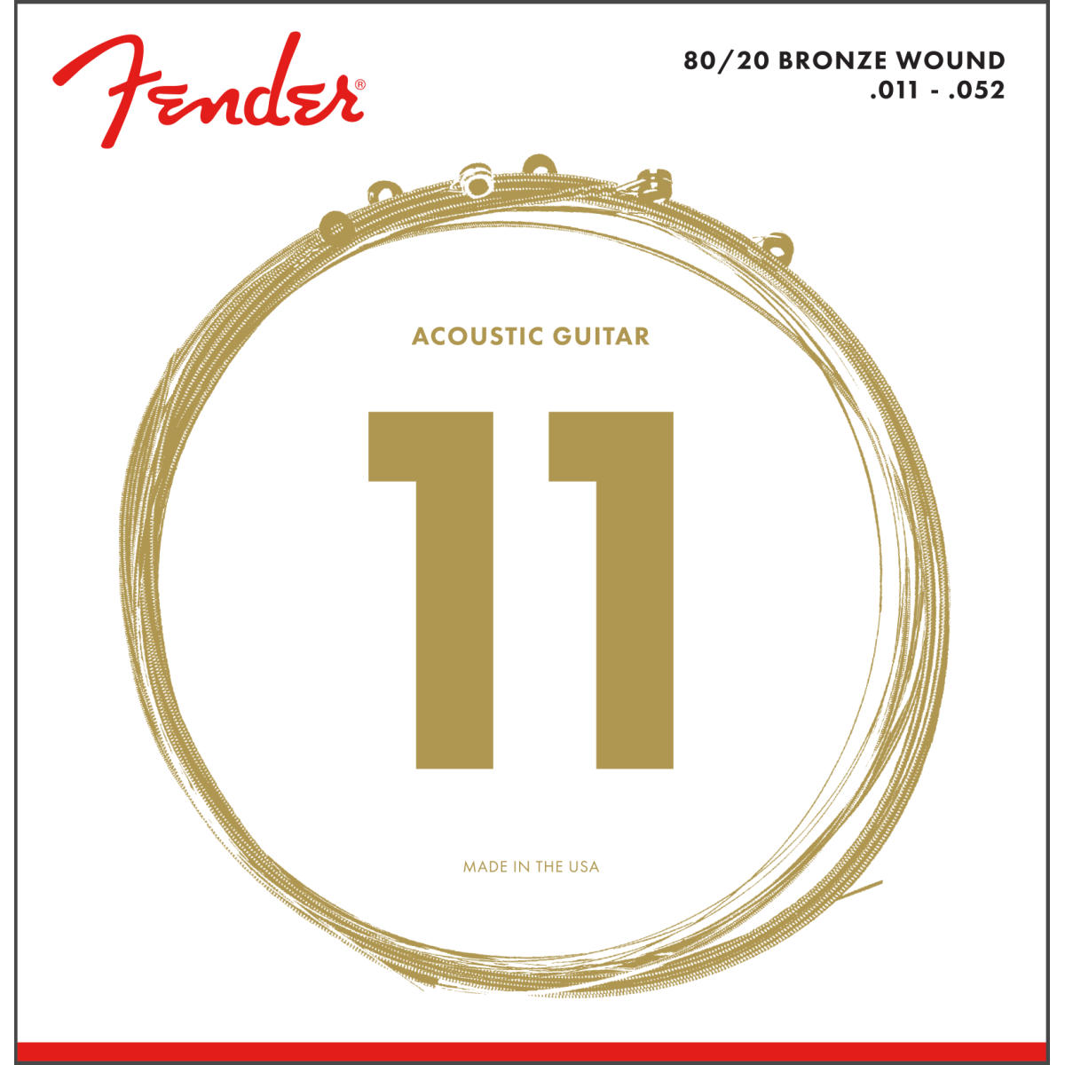 ENCORDADURA GUITARRA FENDER ACOSUTIC BRONZE .011-.052