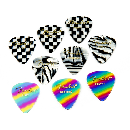 PUA FENDER ZEBRA CELLULOID 351 SHAPE THIN