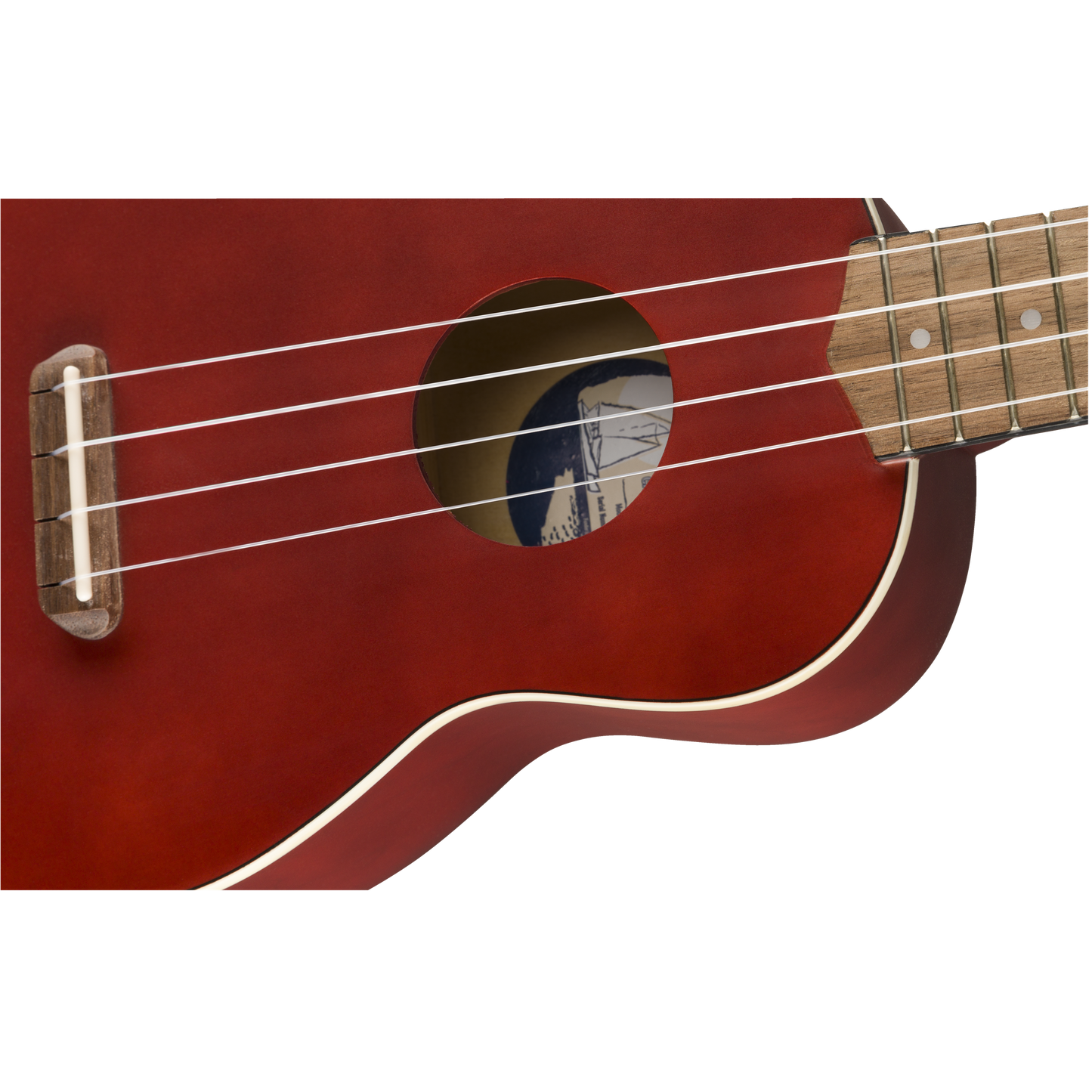 UKULELE INSTRUMENTO FENDER SOPRANO COLOR CHERRY