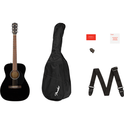 GUITARRA ACUSTICA FENDER CONCERT PACK NEGRA