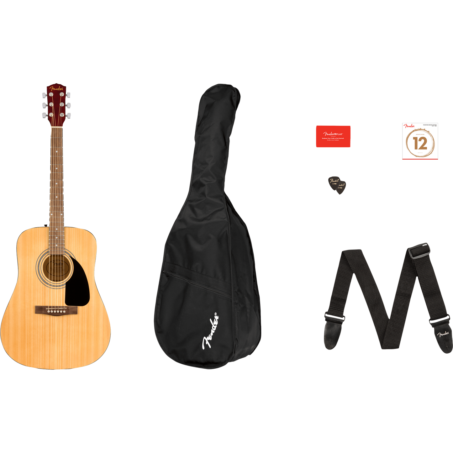 PACK DE GUITARRA ACUSTICA FENDER FA-115 DREAD NATURAL