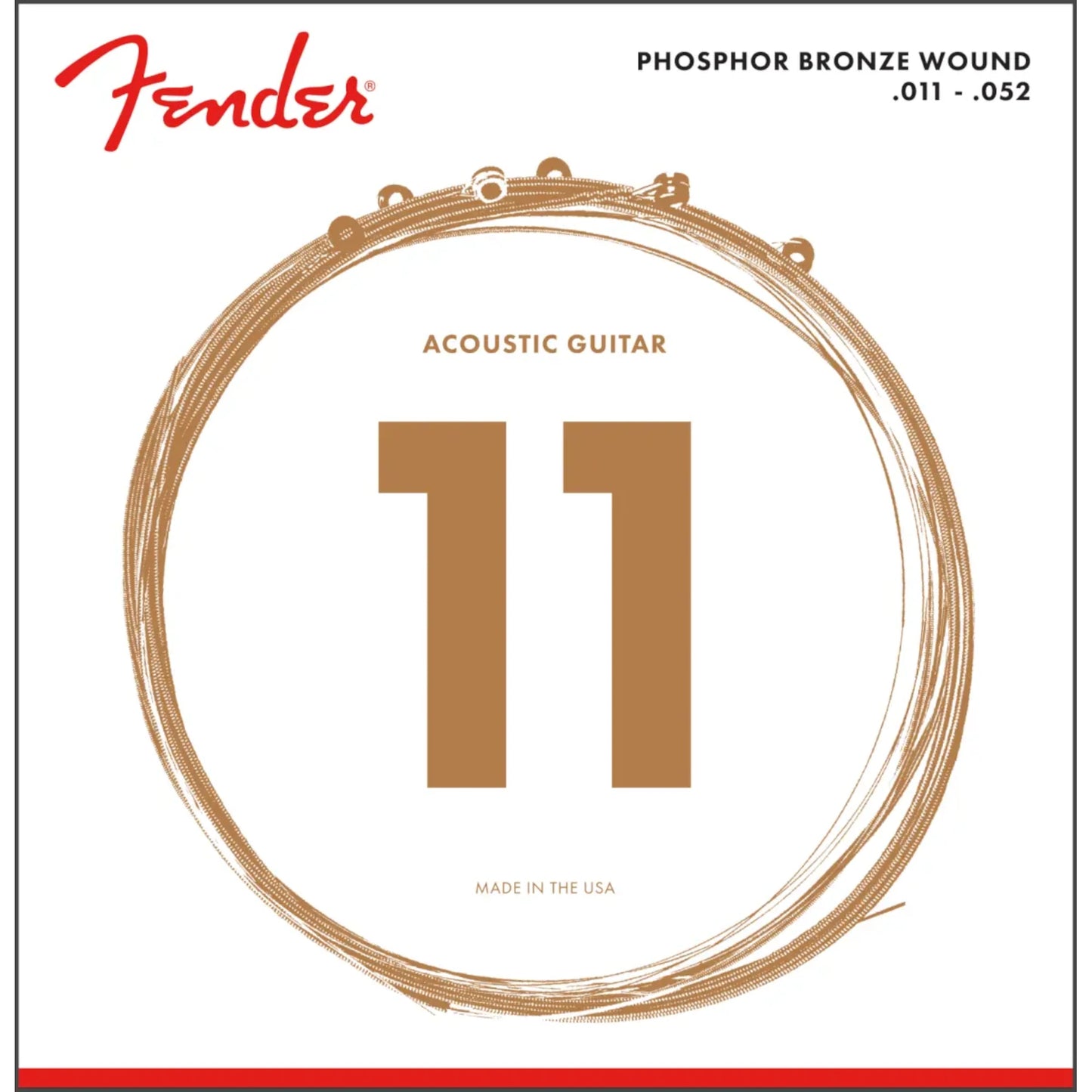 ENCORDADURA GUITARRA FENDER PHOSPHOR BRONZE .011-.052