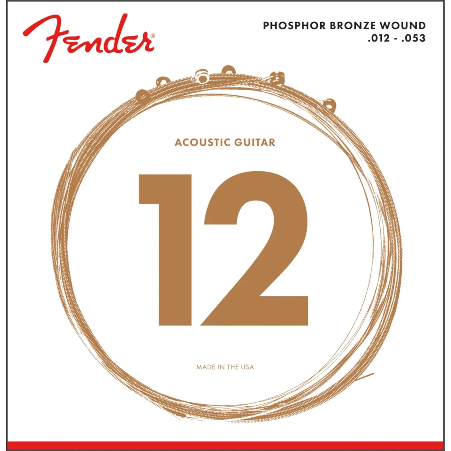 ENCORDADURA GUITARRA FENDER PHOSPHOR BRONZE .012-.053