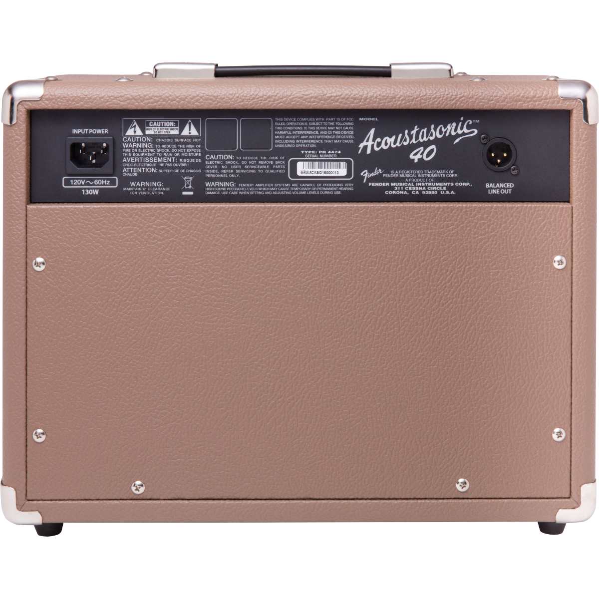 2314200000 COMBO FENDER ACOUSTASONIC 40 120V