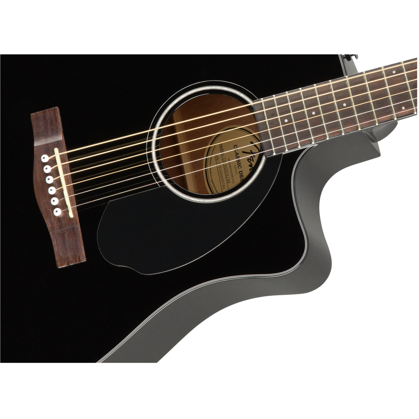 GUITARRA ELECTROACUSTICA FENDER CD-60SCE ACORAZADA NEGRA
