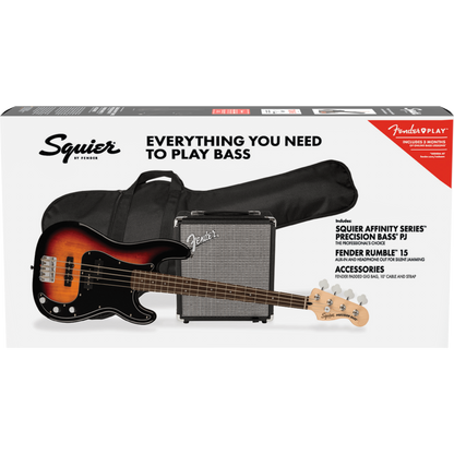 KIT BAJO ELECTRICO FENDER AFFINITY SERIES PRECISION SOMBREADO RUMBLE 15 120V
