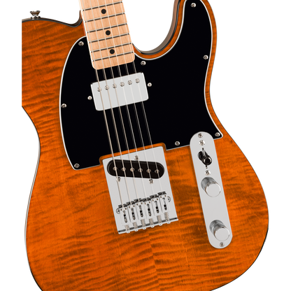 GUITARRA ELECTRICA INSTRUMENTO FENDER AFF TELECASTER FMT SH MN DIAPASON ARCE, GOLPEADOR MOCA