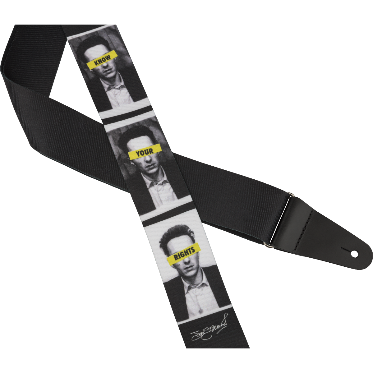TAHALI FENDER 2" STRUMMER KNOW YOUR RIGHTS NEGRO/BLANCO