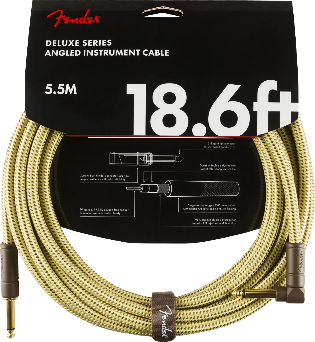 CABLE INSTRUMENTO FENDER DELUXE TWEED 5.6 MTS