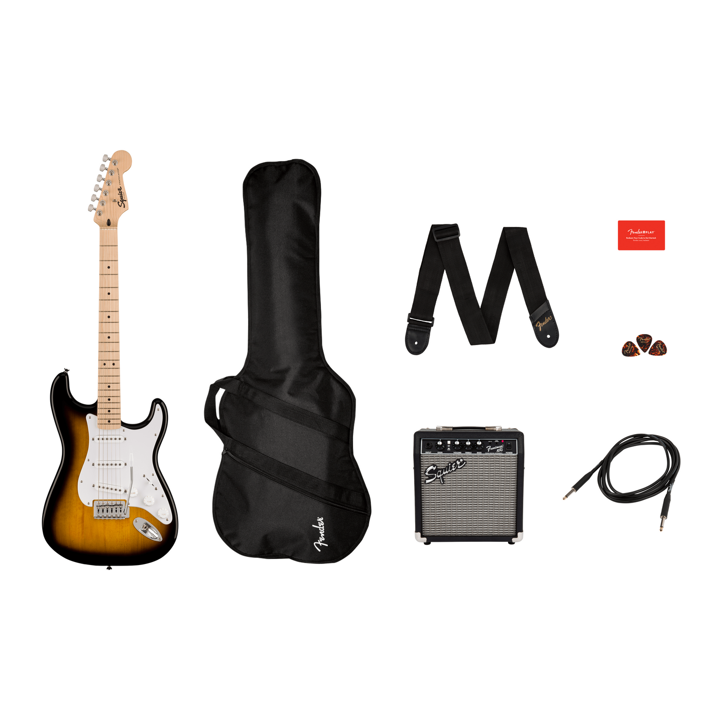 GUITARRA ELECTRICA FENDER SQUIER SONIC STRATOCASTER PACK SOMBREADA