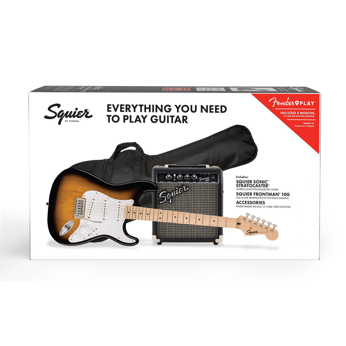 GUITARRA ELECTRICA FENDER SQUIER SONIC STRATOCASTER PACK SOMBREADA