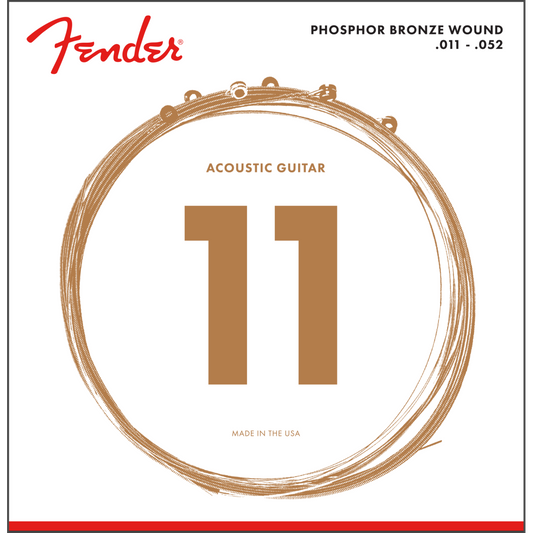 ENCORDADURA GUITARRA FENDER PHOSPHOR BRONZE .011-.052