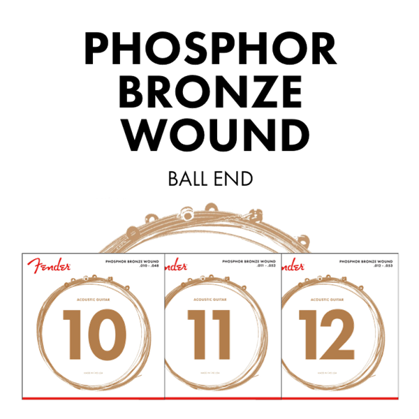 ENCORDADURA GUITARRA FENDER PHOSPHOR BRONZE ACOSUTIC .010-.048
