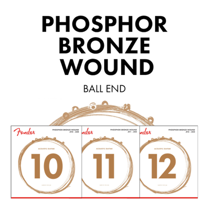ENCORDADURA GUITARRA FENDER PHOSPHOR BRONZE ACOSUTIC .010-.048