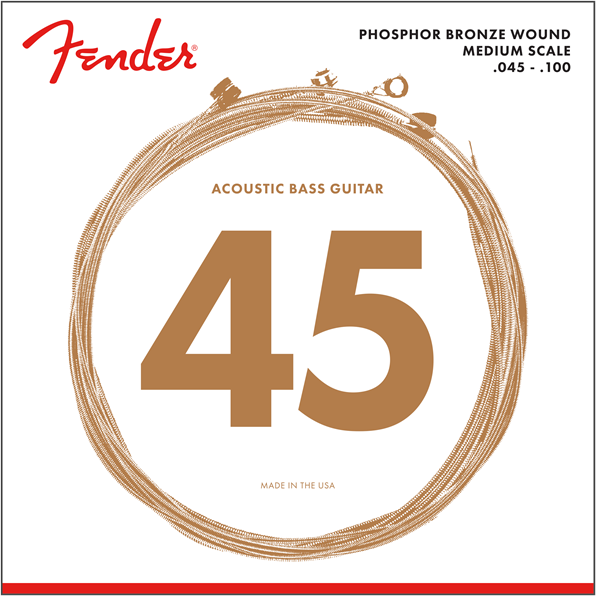 ENCORDADURA BAJO EACUSTICO FENDER PHOSPHOR BRONCE CUERDAS 45-100