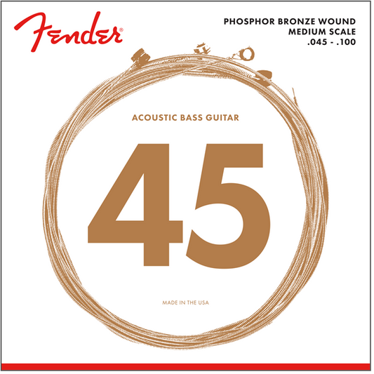 ENCORDADURA BAJO EACUSTICO FENDER PHOSPHOR BRONCE CUERDAS 45-100