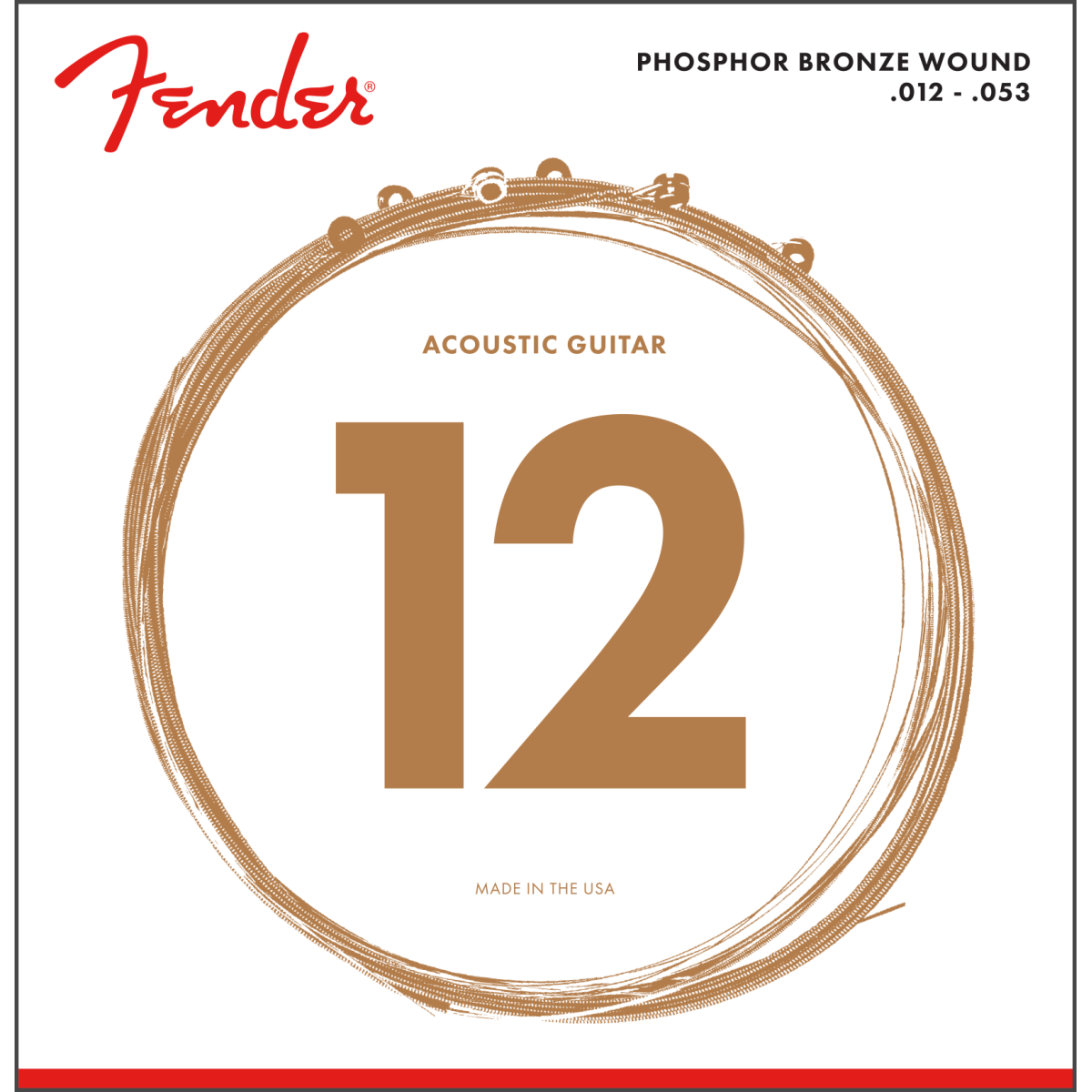 ENCORDADURA GUITARRA FENDER PHOSPHOR BRONZE .012-.053