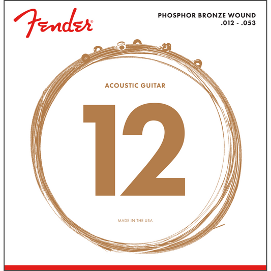 ENCORDADURA GUITARRA FENDER PHOSPHOR BRONZE .012-.053