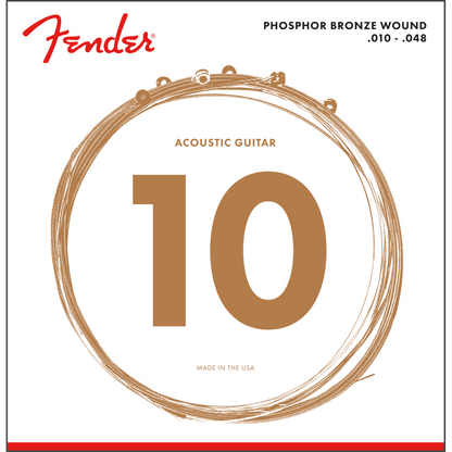 ENCORDADURA GUITARRA FENDER PHOSPHOR BRONZE ACOSUTIC .010-.048