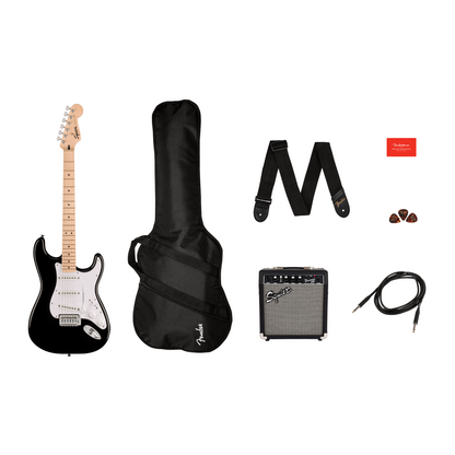GUITARRA ELECTRICA FENDER SQUIER SONIC STRATOCASTER PACK COLOR NEGRO