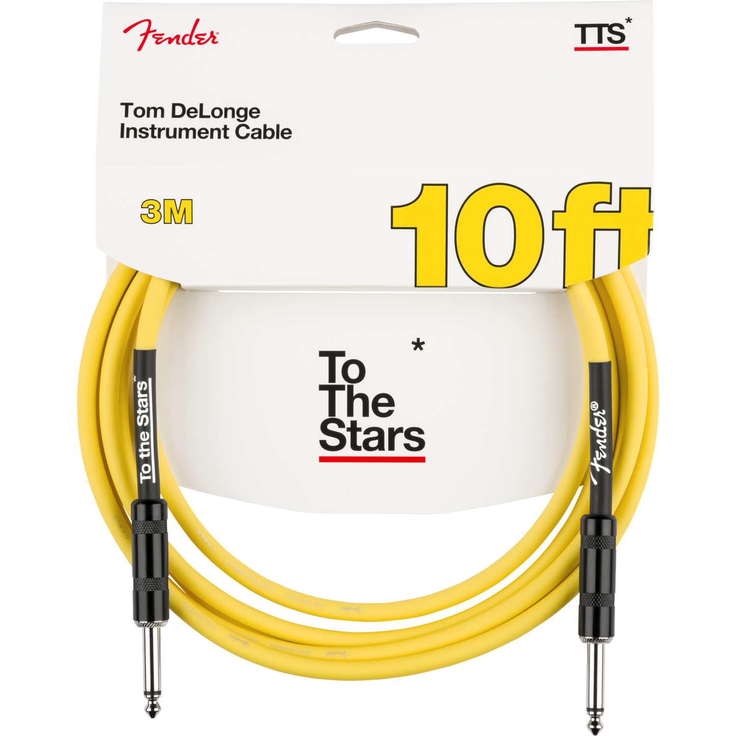 CABLE INSTRUEMENTO FENDER TOM DELONGE 10' GRAFITI AMARILLO