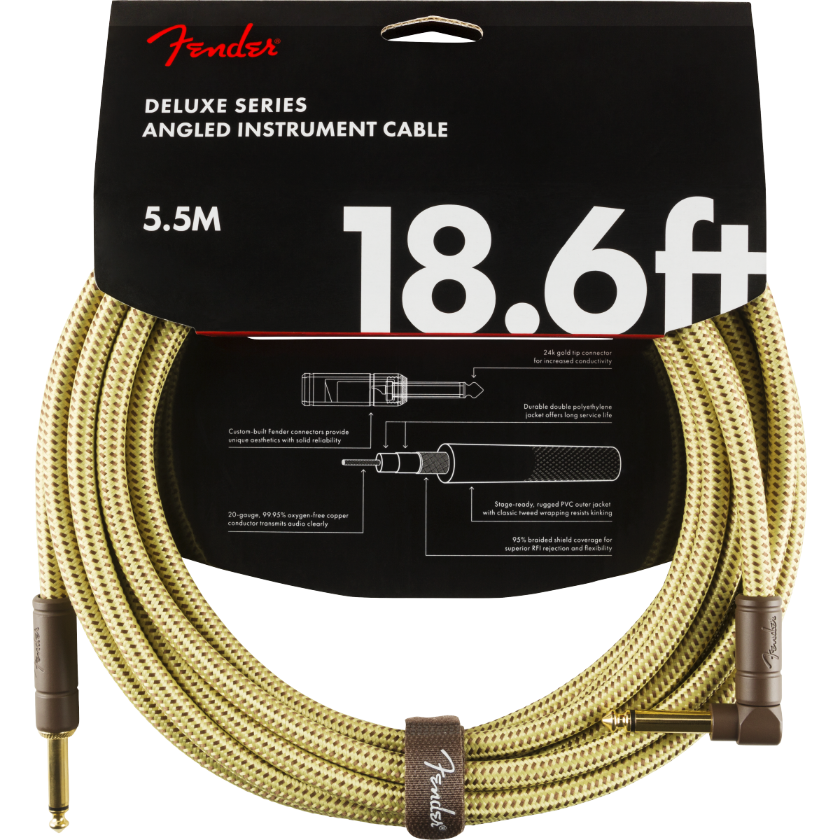 CABLE INSTRUMENTO FENDER DELUXE TWEED 5.6 MTS