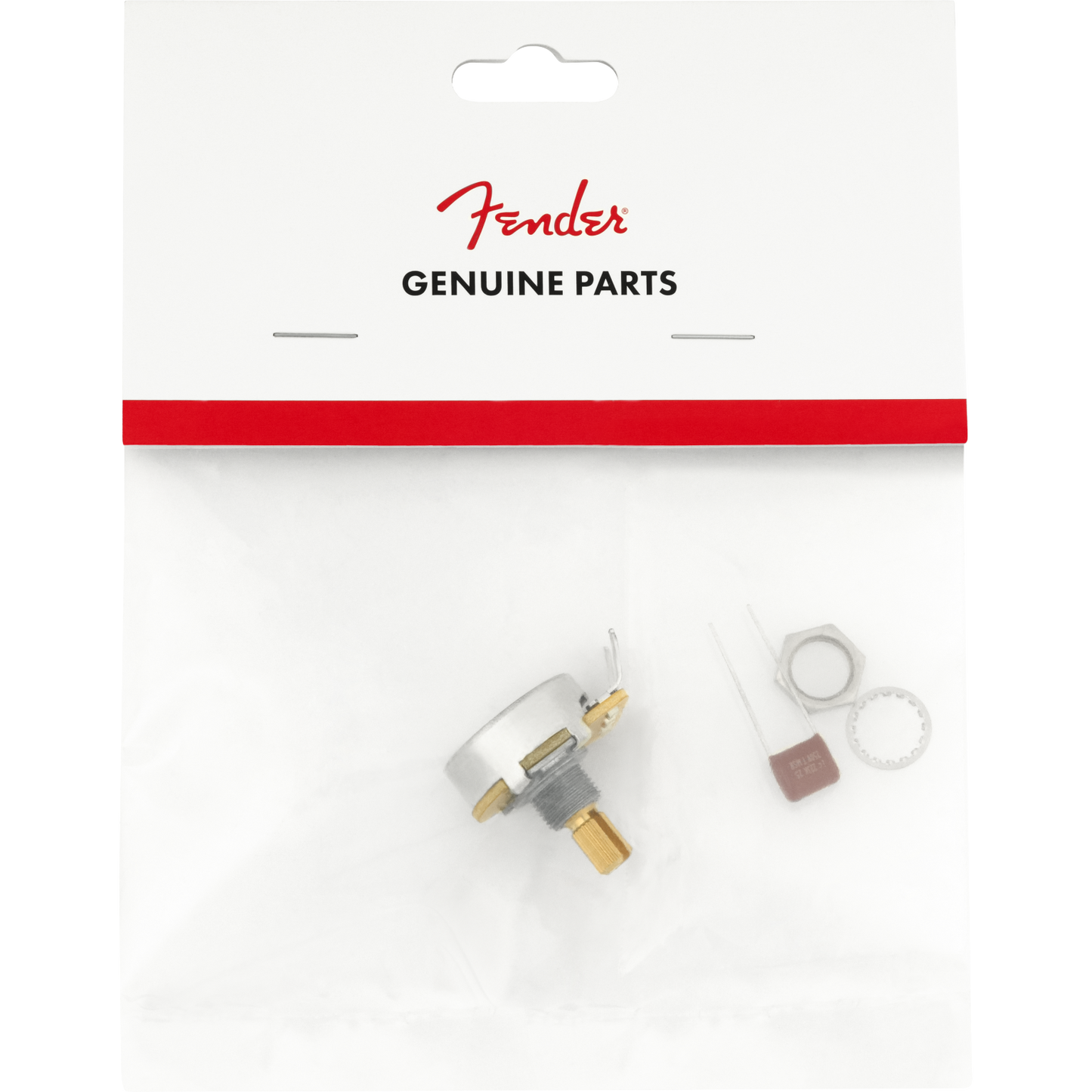 PONTENCIOMETRO FENDER VINTAGE 250K DE EJE PARTIDO CON HAEDWARE DE MONTAJE