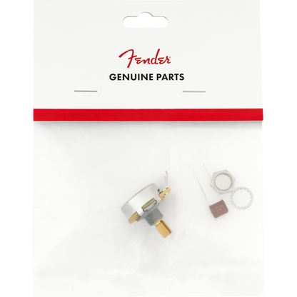 PONTENCIOMETRO FENDER VINTAGE 250K DE EJE PARTIDO CON HAEDWARE DE MONTAJE